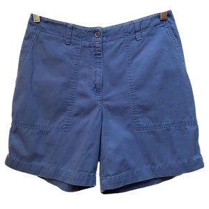baby blue high rise cargo shorts by jones new york sport size 6 100% cotton